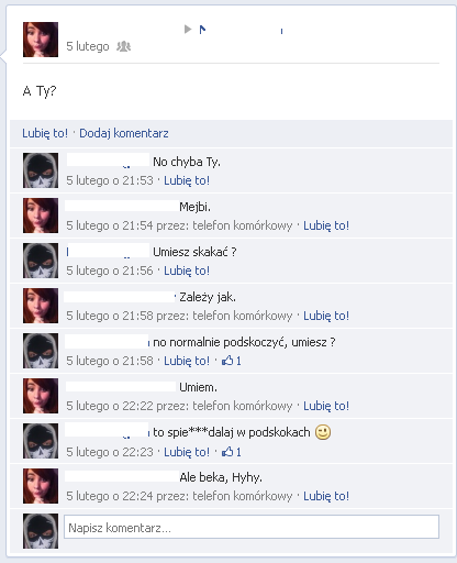 Rozmowa na fb. - chams...